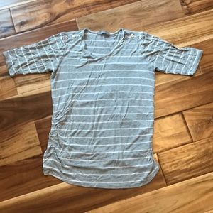 Loveappella Maternity gray striped shirt